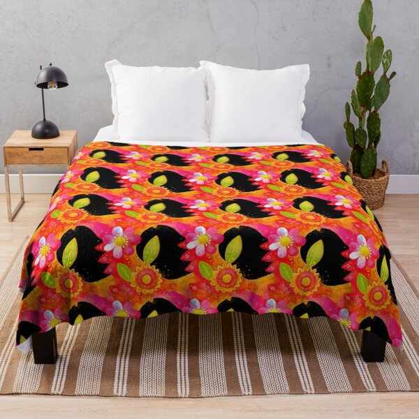 Item preview, Neon Sunburst Flower Power Glow Pattern designed and sold by bubblegoth.