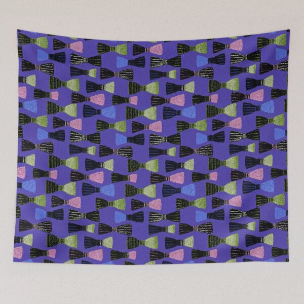 Item preview, Purple Bow Tie Toss Pattern designed and sold by bubblegoth.