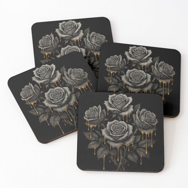 Item preview, Gilded Decay Roses – Dark Gothic Floral designed and sold by Mouraludia.