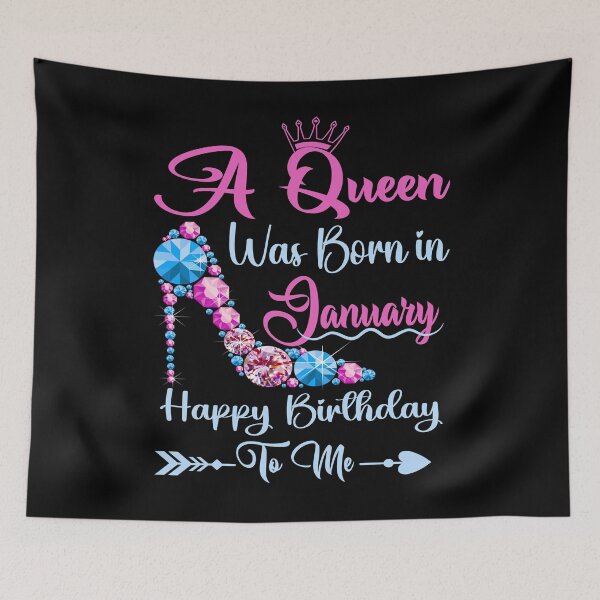 Item preview, A Queen Was Born in January Happy Birthday To Me designed and sold by Gogetgiggles.
