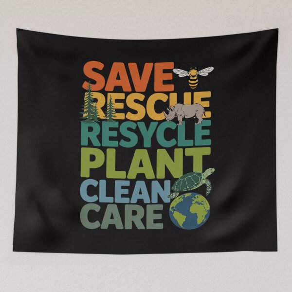Item preview, Save Bees Rescue Animals Recycle Plastics ( On Back ) designed and sold by gerardostokes.