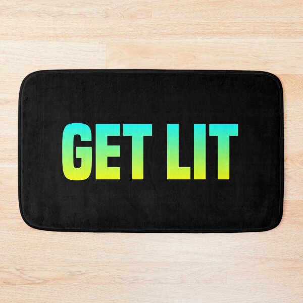 Item preview, Get Lit, Yellow and Green Party Typography designed and sold by Memes N Lore .