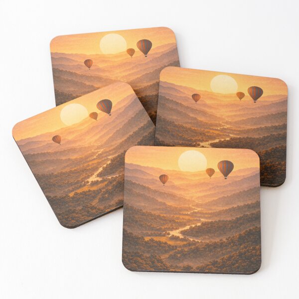 Item preview, Hot Air Balloons Over Valley designed and sold by kurtulushstudio.