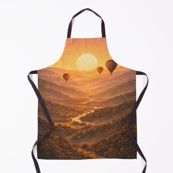 Item preview, Hot Air Balloons Over Valley designed and sold by kurtulushstudio.