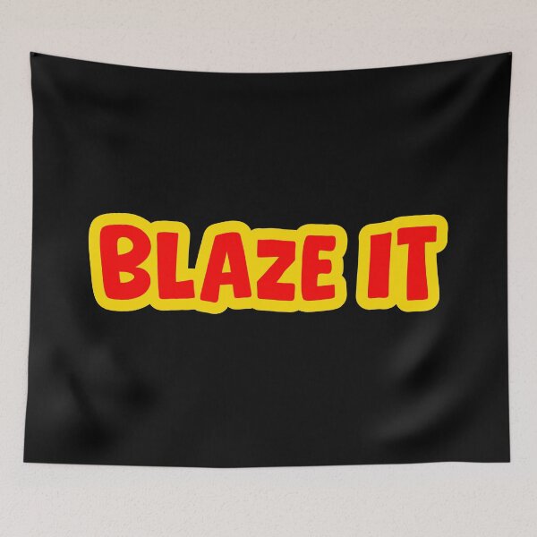 Item preview, Blaze It, Yellow Outline designed and sold by Memes N Lore .