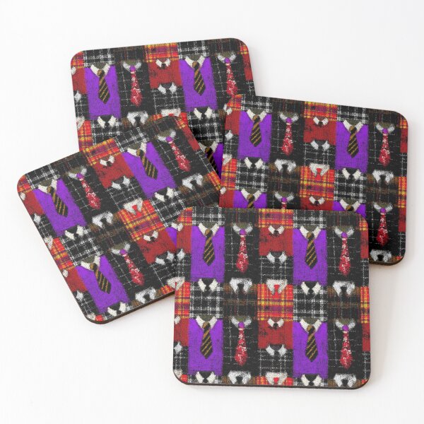 Item preview, Grunge Tartan Suit Tie Patchwork Pattern designed and sold by bubblegoth.