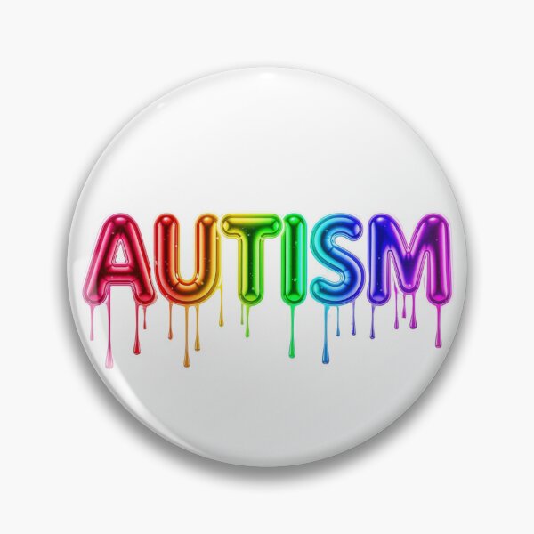 Item preview, Autism Rainbow Drip Balloon Lettering Pride designed and sold by TheNeuroVerse.