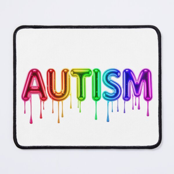 Item preview, Autism Rainbow Drip Balloon Lettering Pride designed and sold by TheNeuroVerse.