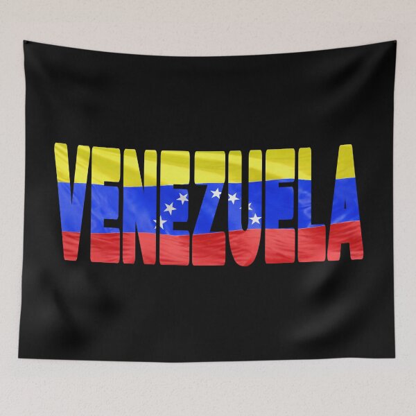 Item preview, VENEZUELA - Flag Flying in Wind cut to Letters Souvenir Sticker Shirt designed and sold by Adam Gormley.