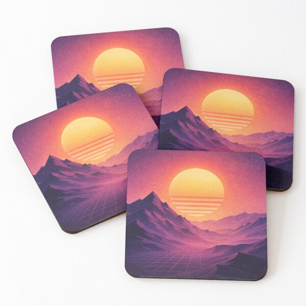 Item preview, Retrowave Neon Mountains designed and sold by kurtulushstudio.