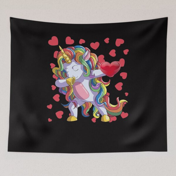 Item preview, Valentine's Day Girls Women Dabbing Unicorn Valentines designed and sold by jewellmeyers.