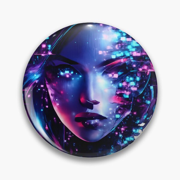 Item preview, Neon Glitch Girl – Cyber Y2K designed and sold by GlitchyGlam Studio.