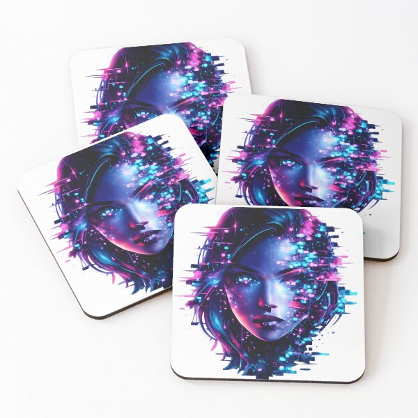 Item preview, Neon Glitch Girl – Cyber Y2K designed and sold by GlitchyGlam Studio.