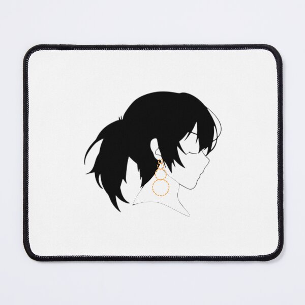 Item preview, Anime silhouette with gold earrings designed and sold by ArtGMerch.