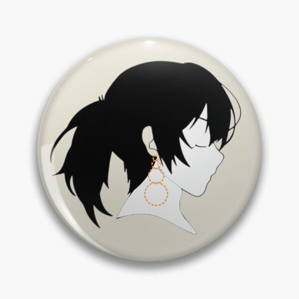 Item preview, Anime silhouette with gold earrings designed and sold by ArtGMerch.