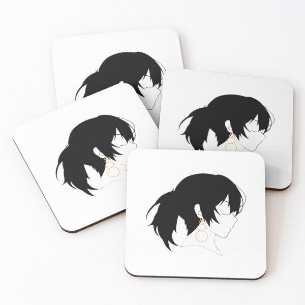 Item preview, Anime silhouette with gold earrings designed and sold by ArtGMerch.