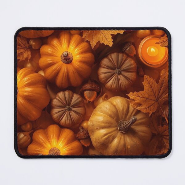 Item preview, Cozy Autumn Harvest Glowing Pumpkin Flatlay designed and sold by LakLuxe studio .