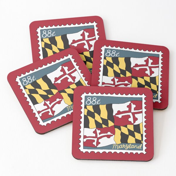 Item preview, Maryland Flag Stamp designed and sold by Elizabeth Weglein.
