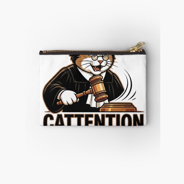Item preview, Cattention Please - Funny Cat Judge with Gavel designed and sold by TeezOfMadness.