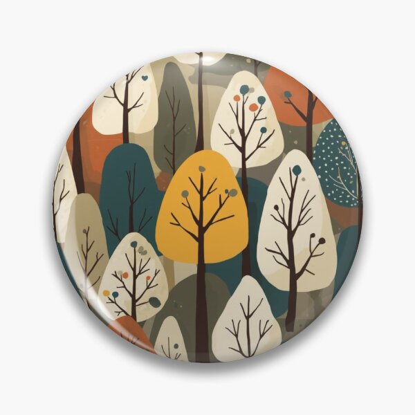 Item preview, Colorful abstract forest of stylized trees designed and sold by Rue Market.