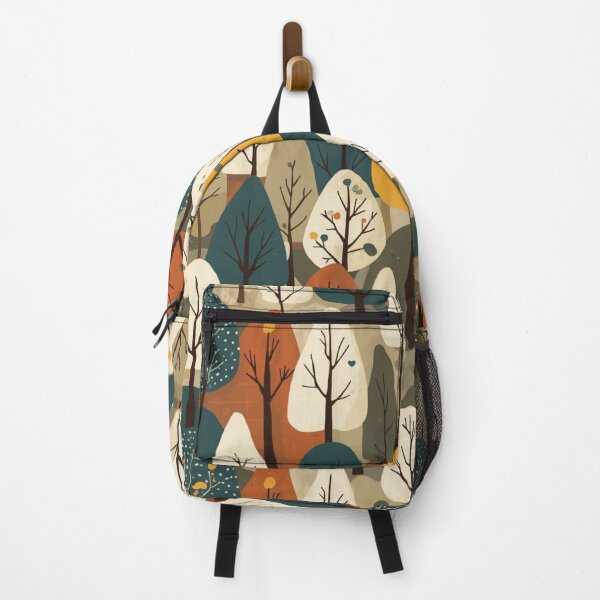 Item preview, Colorful abstract forest of stylized trees designed and sold by Rue Market.