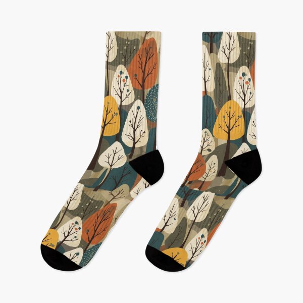 Item preview, Colorful abstract forest of stylized trees designed and sold by Rue Market.