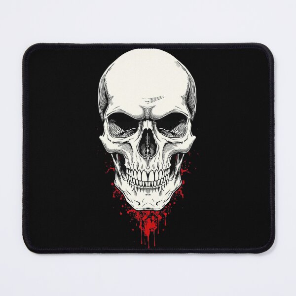 Item preview, Gothic Human Skull Ink Sketch With Red Drips designed and sold by LakLuxe studio .