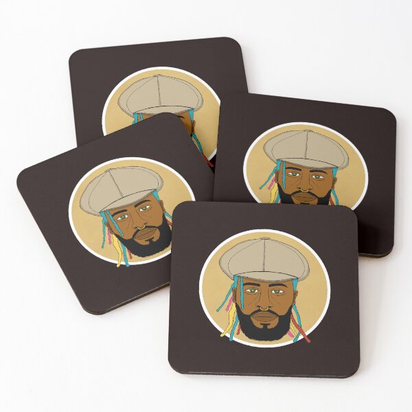 Item preview, Rainbow Dreads Urban King Portrait - Colorful Locs - Hip Hop Illustration - Circle Edition designed and sold by Eric Sintès.
