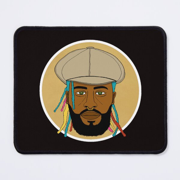 Item preview, Rainbow Dreads Urban King Portrait - Colorful Locs - Hip Hop Illustration - Circle Edition designed and sold by Eric Sintès.