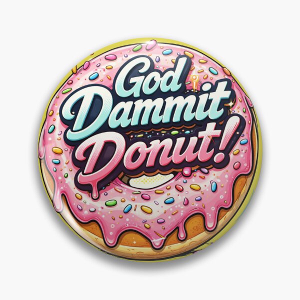 Item preview, God Dammit Donut Sticker!  designed and sold by LittleGreenChaos.