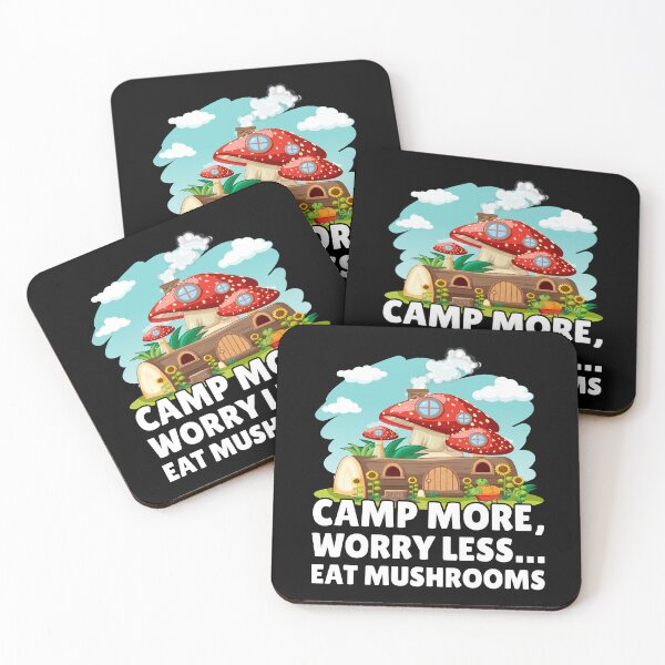 Item preview, Camp More Worry Less Eat Mushrooms – Funny Mushroom Camping Quote Design designed and sold by UI Expert.