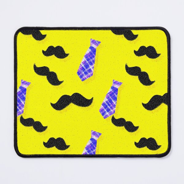 Item preview, Yellow Mustache Argyle Necktie Pattern designed and sold by bubblegoth.