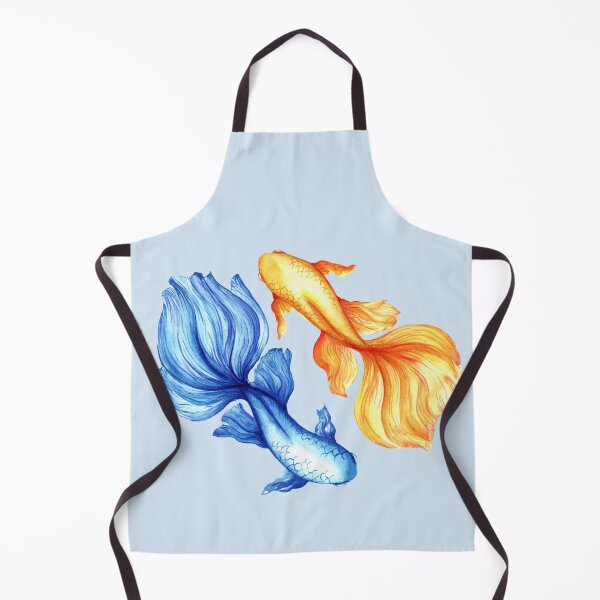Item preview, Blue and yellow fishs, Ukrainian art, Petrykivka style, author's drawing designed and sold by Sunflower-7.