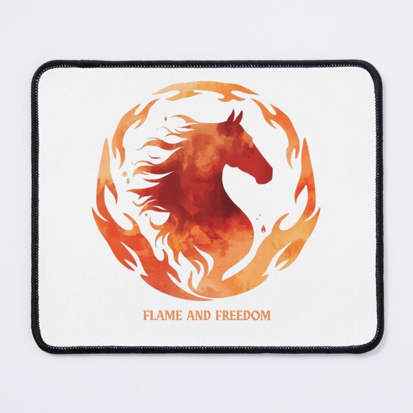 Item preview, Flame and Freedom Fire Horse Silhouette designed and sold by EmpoweredEchoesSpirit.