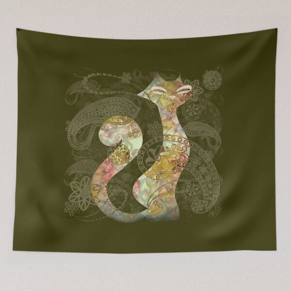 Item preview, The Tattoo Cats -  Ivory and GoldTattoo designed and sold by DreaMground.