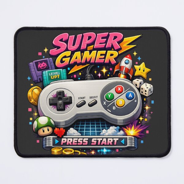 Item preview, 90s Retro Gamer Controller – Press Start Nostalgia Design designed and sold by Backtrack Boutique.