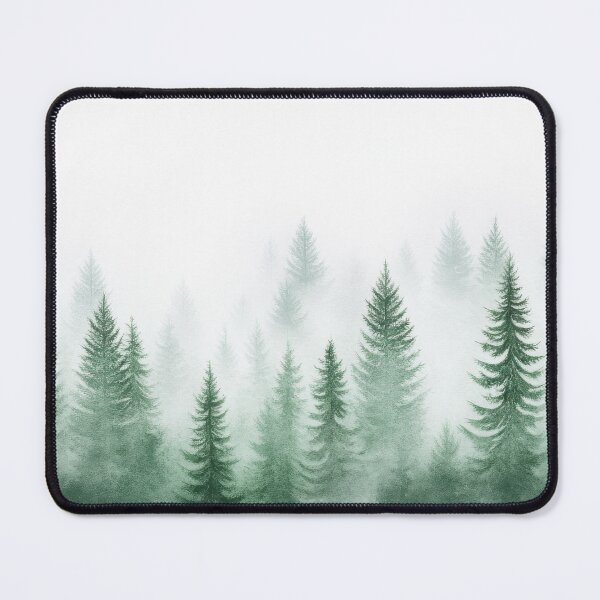 Item preview, Misty green forest designed and sold by FatBirdie.