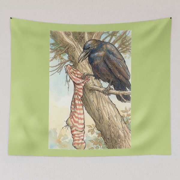 Item preview, Raven Fills His Stocking designed and sold by Tridentulus.