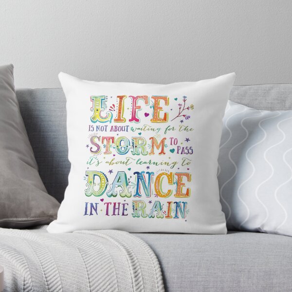 Dance in the Rain Throw Pillow