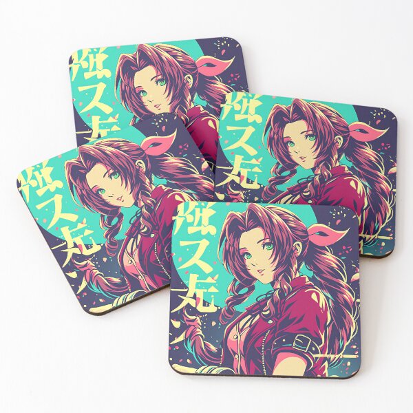 Aperçu de l'œuvre Affiche Aerith Neon Night créée et vendue par AnimeArsenalPrints.