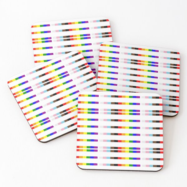 Item preview, Progress Gay Pride Flag Bar Stickers designed and sold by TackyTime.