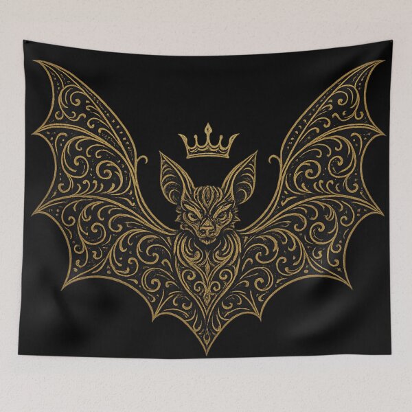 Item preview, Crowned Gothic Bat – Baroque Occult Royalty designed and sold by Mouraludia.