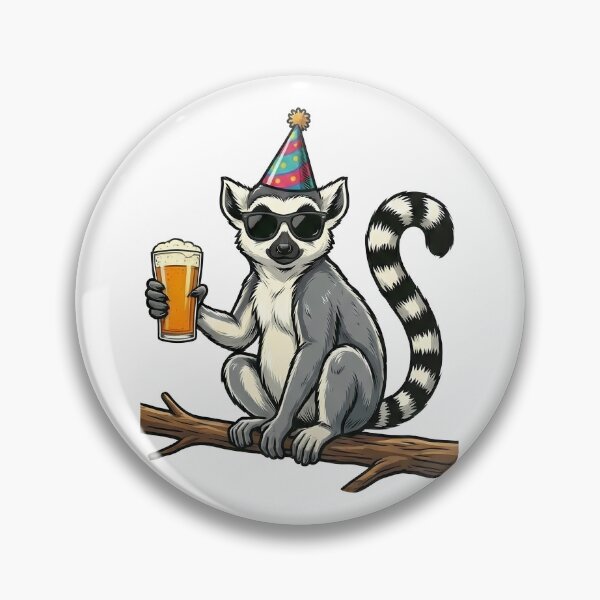 Item preview, Cool Lemur Party Animal Beer Celebration designed and sold by k3rstman1.