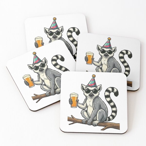 Item preview, Cool Lemur Party Animal Beer Celebration designed and sold by k3rstman1.