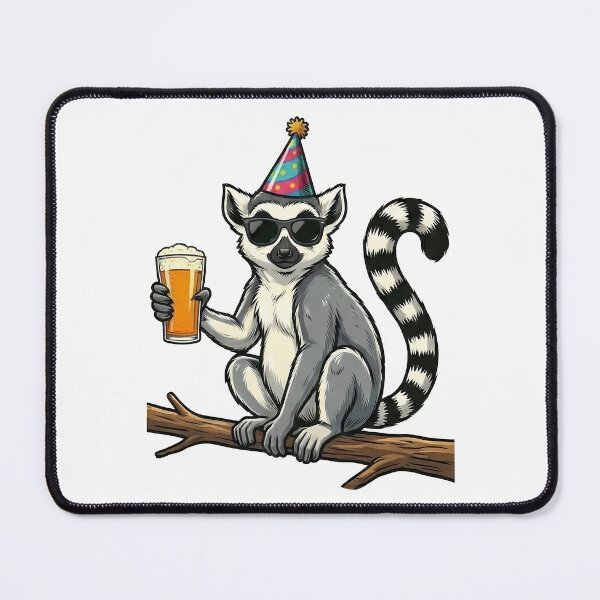 Item preview, Cool Lemur Party Animal Beer Celebration designed and sold by k3rstman1.