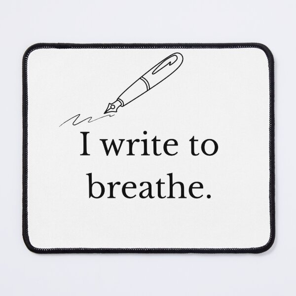 Item preview, I Write to Breathe — Minimalist Sticker designed and sold by MoonAndPen.