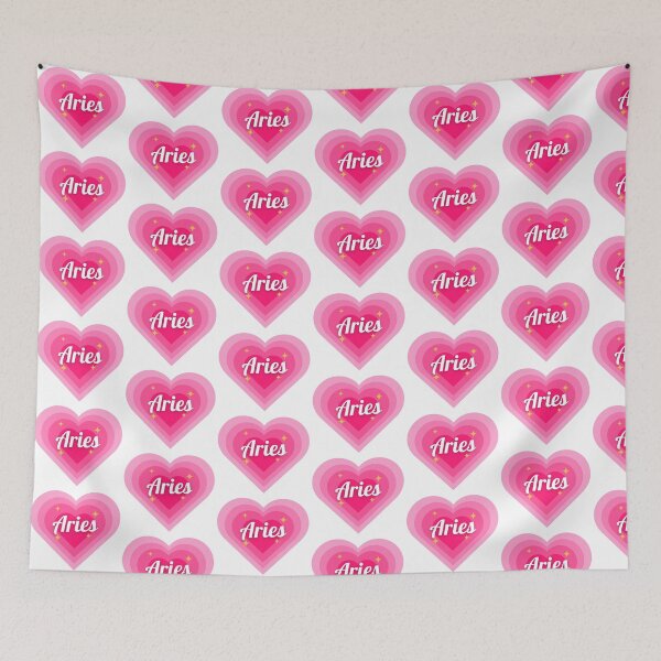 Item preview, Pink Aries Zodiac Heart Birthday Gift gabyiscool designed and sold by gabyiscool.