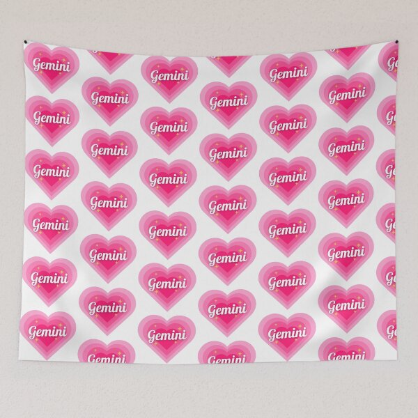 Item preview, Pink Gemini Zodiac Heart Birthday Gift gabyiscool designed and sold by gabyiscool.