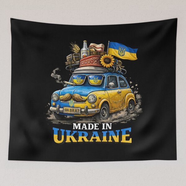 Item preview, Made in Ukraine – Funny Ukrainian Retro Car Pride designed and sold by ADVA.N.