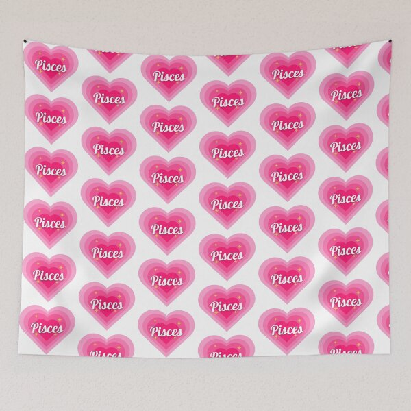 Item preview, Pink Pisces Zodiac Heart Birthday Gift gabyiscool designed and sold by gabyiscool.
